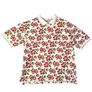 Retro Boca Classics Football Polo Hawaiian NFL Washington Redskins Commanders  L